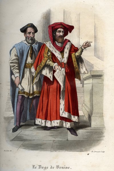 Leonardo Loredan (Loredano) (1436-1521), a Velencei Köztársaság dózse portréja. Metszet 1842-ből Maurice Lachatre „Histoire des Popes” című könyvében. Magángyűjtemény. alkotó: Unknown artist