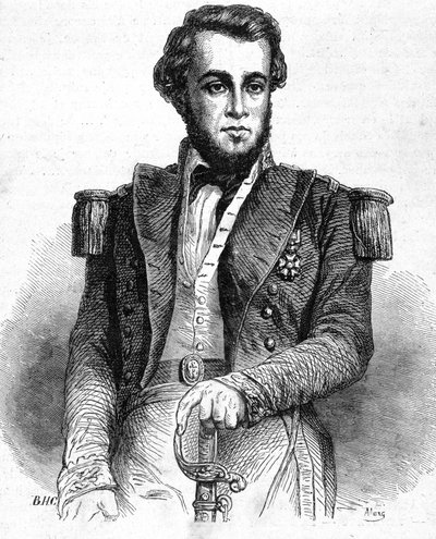 Bellot hadnagy (1826-1853) portréja – a „Les Contemporains” című kötetben, 19. század végén. alkotó: Unknown artist