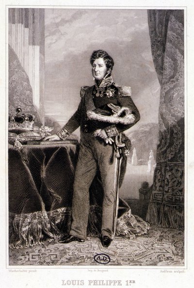 Lajos Fülöp 1. francia király portréja - metszet alkotó: Unknown artist