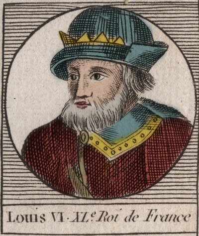 VI. Lajos portréja, a Kövér – metszet az „Instruction sur l