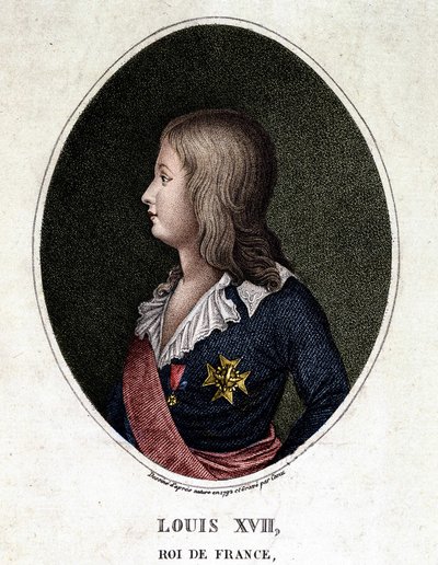 XVII. Lajos, francia delfin portréja - metszet a 19. századról alkotó: Unknown artist