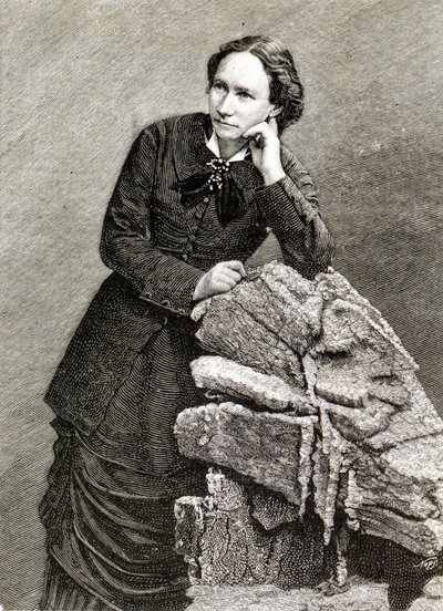 Louise Michel (1830 - 1905) portréja az új-kaledóniai Nouméába való deportálása közben. 1873-1880. Metszés. alkotó: Unknown artist