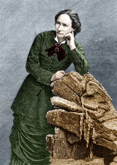 Louise Michel (1830 - 1905) portréja az új-kaledóniai Noumeába való deportálása során. 1873-1880. alkotó: Unknown artist