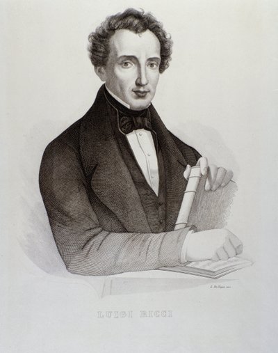 Luigi Ricci portréja (metszet alkotó: Unknown artist