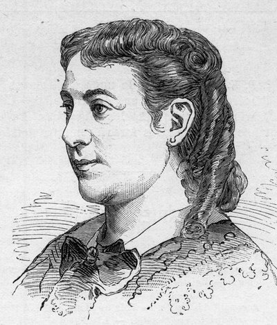 Madeleine Brohan (1833-1900) portréja, francia komikus, a Comedie Francaise Gravírozás tagja a „Le Monde Illustré””” n¡1168 augusztus 16-án. alkotó: Unknown artist