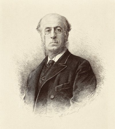 Manuel SILVELA Y LA VIELLEUZE (1830-1892) spanyol politikus portréja. Madrid. Nemzeti Könyvtári Metszet. alkotó: Unknown artist