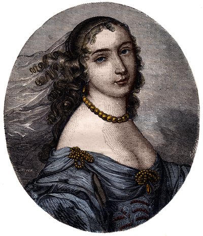 Marguerite Hessein, Madame de la Sabliere (1636-1693) francia Salonniere portréja. századi metszet. alkotó: Unknown artist