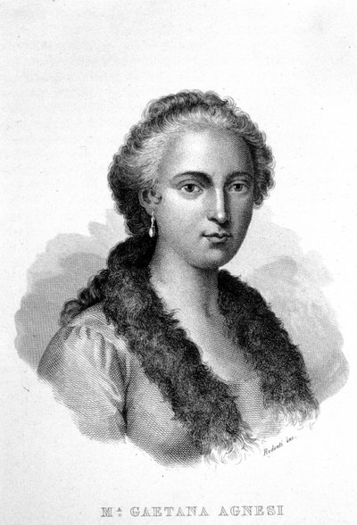 Maria Gaetana AGNESI (1718-1799) portréja. Olasz tudós többnyelvű filozófus. alkotó: Unknown artist