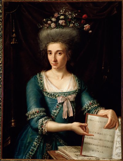 Maria Rosa Coccia (1759-1833) olasz csembalóművész és zeneszerző portréja Anonymous festmény. 1800 kb. Bologna, polgári bibliográfiai múzeum alkotó: Unknown artist
