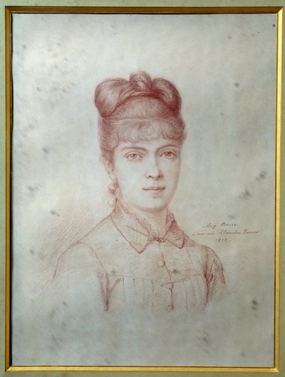 Marie Alexandrine Henriette Dumas Davy de la Pailleterie dit Colette (1860-1907), Alexandre Dumas Jr. (1824-1895) lányának portréja” Névtelen rajz. 1878 Villers-Cotterets. Alexandre Dumas Múzeum alkotó: Unknown artist