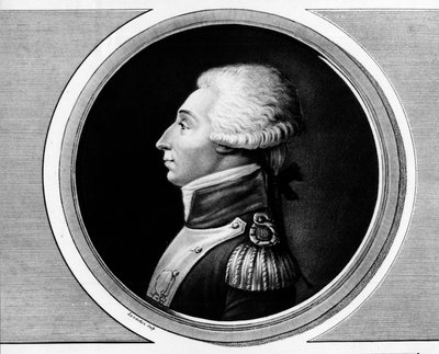 Marie Gilbert Mottier, de La Fayette márki portréja ((Lafayette alkotó: Unknown artist