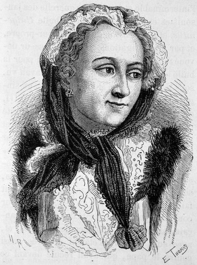 Marie Leszczynska (1703 - 1768) portréja. század végi metszet a „Histoire de France”-ban, H. Martin. alkotó: Unknown artist