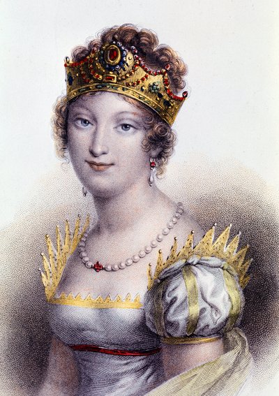 Marie Louise pármai hercegnő, a franciák császárné hitvese portréja (metszet alkotó: Unknown artist