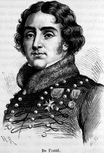 Marie Pierre Louis, De Frotté gróf (1755-1800), a normann chouannerie főnökének portréja Bonaparte lőtte le. alkotó: Unknown artist