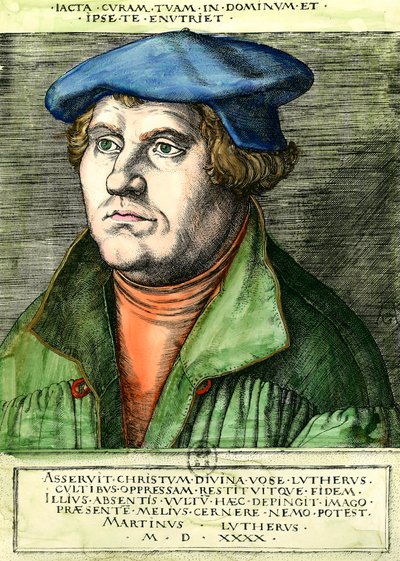 Luther Márton (1483-1546) német vallásreformátor portréja 16. századi metszet Magángyűjtemény alkotó: Unknown artist