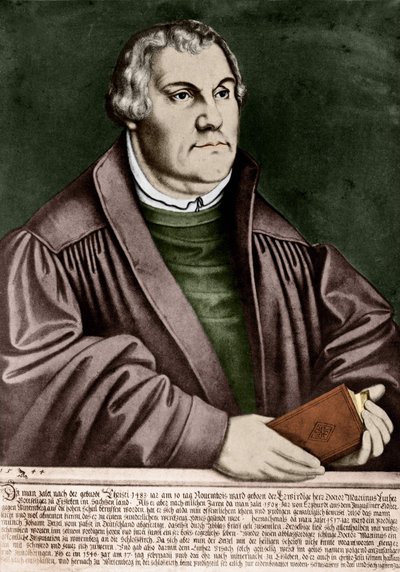 Luther Márton (1483 - 1546) portréja - Metszet 1544 alkotó: Unknown artist