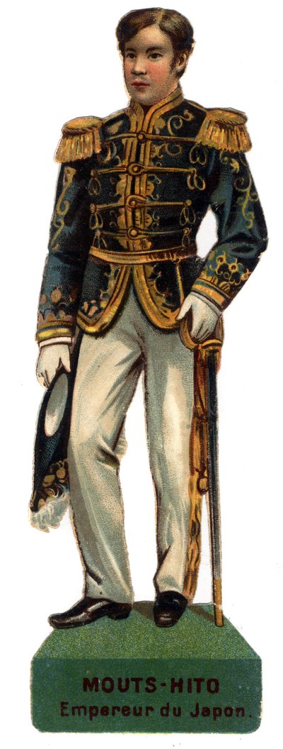 Meiji Ten Dit Mutsuhito portréja (Lehet, hogy a Moutes a lepedője alkotó: Unknown artist