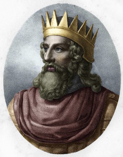 Merovech portréja (448-458. v.). alkotó: Unknown artist