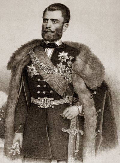 Michel III Obrenovic portréja 1823-1868 szerb herceg – III. Mihailo Obrenovic szerb herceg alkotó: Unknown artist