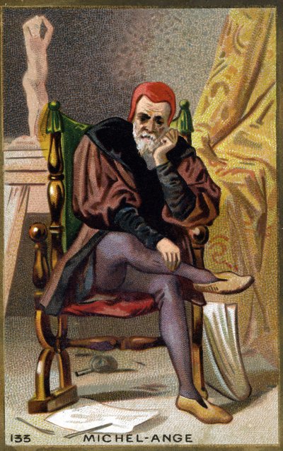 Michelangelo Buonarroti dit Michelangelo portréja (Michelangelo vagy Michel Ange alkotó: Unknown artist
