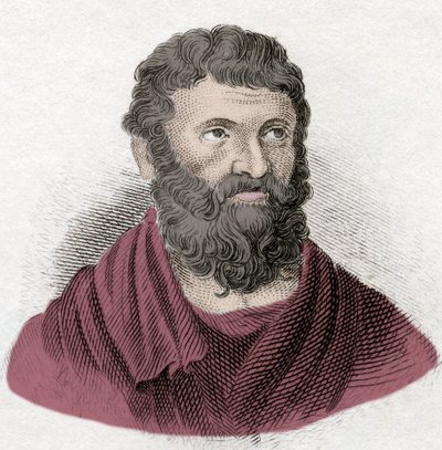 Fiatal Miltiád (Miltiadész) (Kr. e. 540-489), az athéni stratégia és a trákiai Chersonese zsarnok portréja. századi metszet. alkotó: Unknown artist