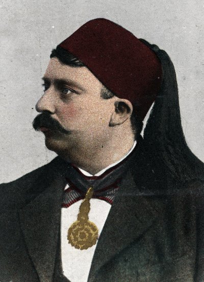 Naceur Bey (Mohamed el-Naceur Bey) (1855-1922) tuniszi bej (Muhammad V an-Nasir Husainid Bey of Tunis) portréja 20. század eleji kromolitográfia alkotó: Unknown Artist