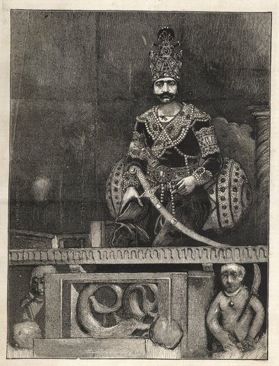 Nasszer Ed Din (1831-1896), perzsa sah (Irán) portréja. Más néven Nasseredin Shah, Nasserer-al-Din Shah Qajar, Nasser al-Din Shah Qajar, Nasiruddin Shah - (1831-1896) - 1873 alkotó: Unknown artist