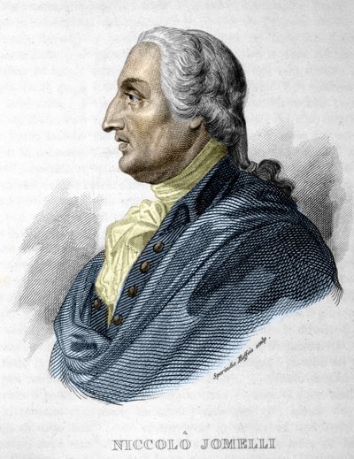 Niccolo JOMDELLI olasz zeneszerző portréja 1714. szeptember 10. (Aversa) – 1774. augusztus 25. (Nápoly) metszet XIX. alkotó: Unknown artist
