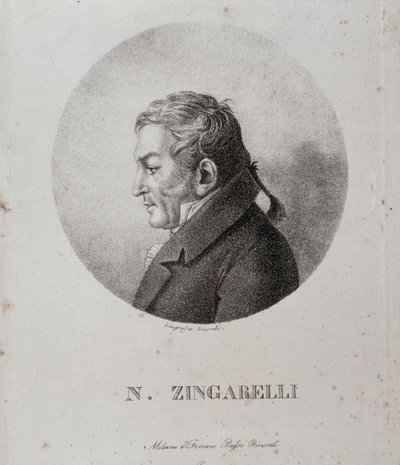 Nicola Antonio Zingarelli portréja (metszet alkotó: Unknown artist