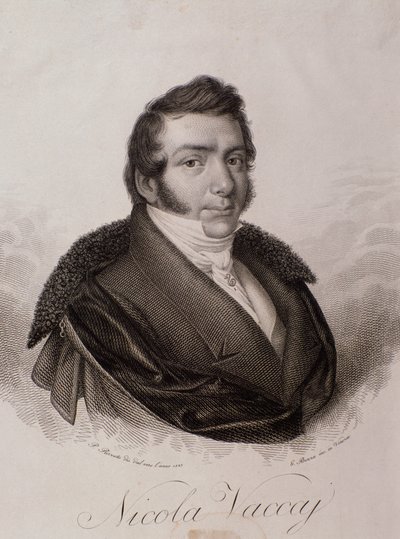 Nicola Vaccai portréja (metszet alkotó: Unknown artist