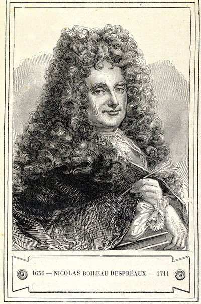 Nicolas Boileau Despreaux (Boileau-Despreaux) (1636 - 1711) portréja, metszet XIX. alkotó: Unknown artist