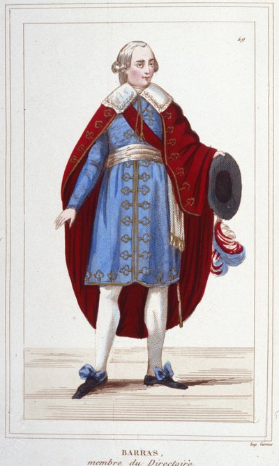 Paul Barras portréja (1755 - 1829) metszet a XIX. alkotó: Unknown artist