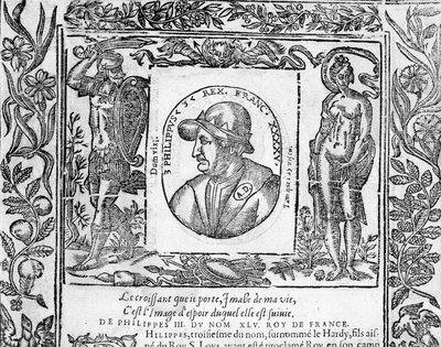 Le Hardi Fülöp, 1270 és 1285 közötti francia király portréja. alkotó: Unknown artist
