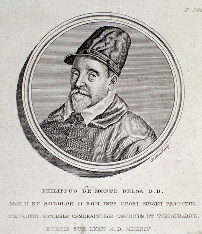 Philippe de Monte portréja (metszet alkotó: Unknown artist