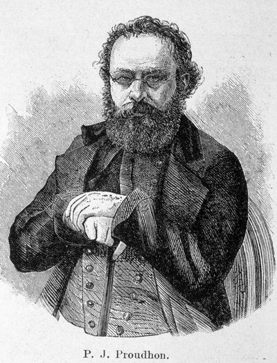 Pierre Joseph Proudhon (1809-1865) francia szocialista portréja alkotó: Unknown artist