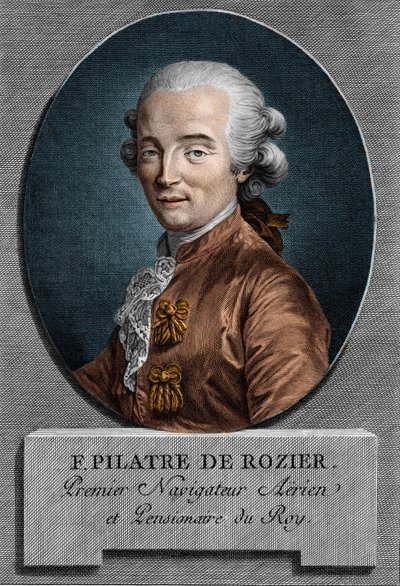 Pilâtre de Rozier (1756-1785) francia fizikus és repüléstechnikus portréja (első utazás hőlégballonnal) alkotó: Unknown artist