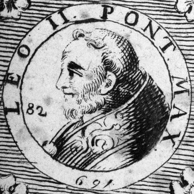 Leon pápa (682-683) portréja. alkotó: Unknown artist