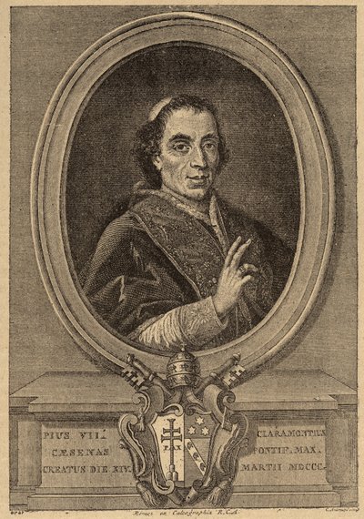 Pius pápa (1742-1823) portréja (VII. Pius pápa portréja). alkotó: Unknown artist