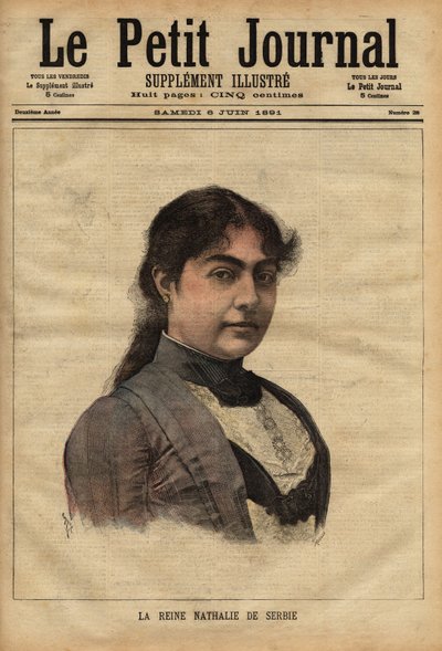 Nathalie szerb királynő portréja alkotó: Unknown artist