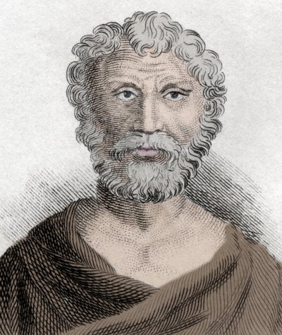 Quintus Junius Rusticus (kb. 100-170 körül), sztoicista filozófus portréja. századi metszet. alkotó: Unknown artist