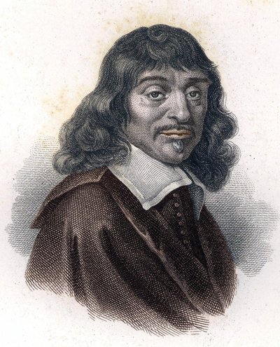 René Descartes portréja, grav. 19. század. alkotó: Unknown artist