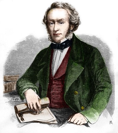 Richard Cobden portréja. brit közgazdász és politikus (1804-1865). Metszet 1866-ból. alkotó: Unknown artist