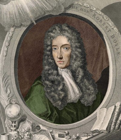 Robert Boyle (1627-1691) ír fizikus és vegyész portréja. alkotó: Unknown artist