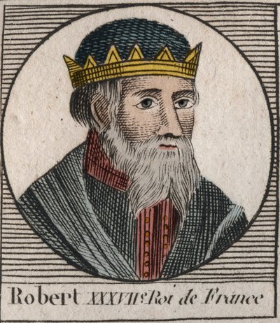 I. Róbert (kb. 860-923), nyugat-francia király 922 és 923 között portréja - I. Róbert, Nyugat-Francia királya 922 és 923 között - metszet Charles Constant Le Tellier „Instruction sur l