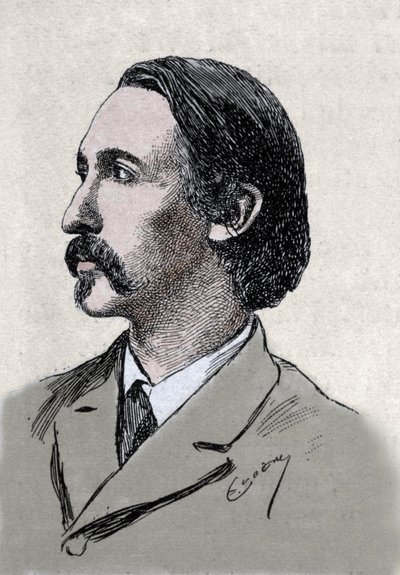 Robert Louis Stevenson (1850-1894) brit író portréja alkotó: Unknown artist