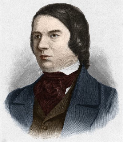 Robert Schumann (1810-1856) német zeneszerző portréja. Mengel rajza alapján. alkotó: Unknown artist