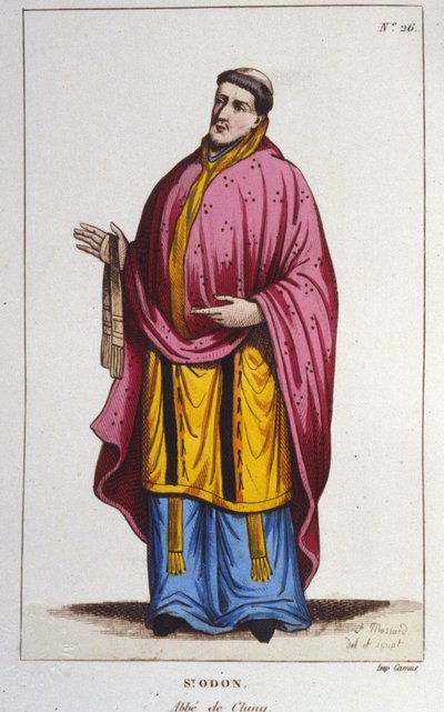 Saint Odon de Cluny portréja, metszet 1830-ból alkotó: Unknown artist
