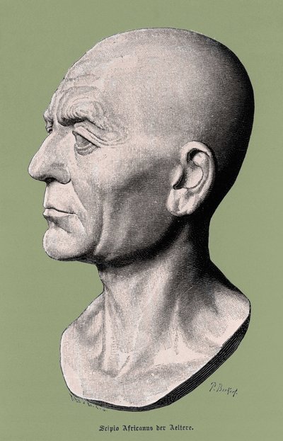 Scipio afrikai, tábornok és római államférfi portréja (Kr. e. 235-183). alkotó: Unknown artist