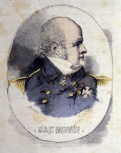Sir John Franklin 1786-1847 tengerésztiszt és brit felfedező portréja. alkotó: Unknown artist