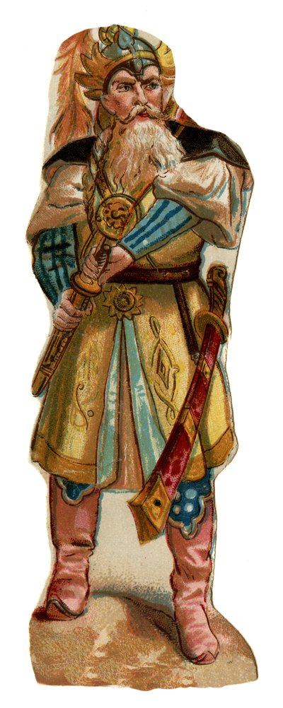 Tamerlan (1336-1405) portréja (vagy Timur Lang, „Timur, a sánta”). Kromolitográfia, 19. század vége. alkotó: Unknown artist